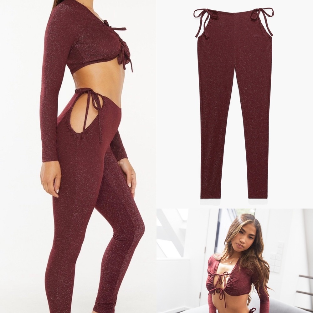 SAXAGE X FENTY NWT Women’s Sleep & Shine Legging with Tie Size L